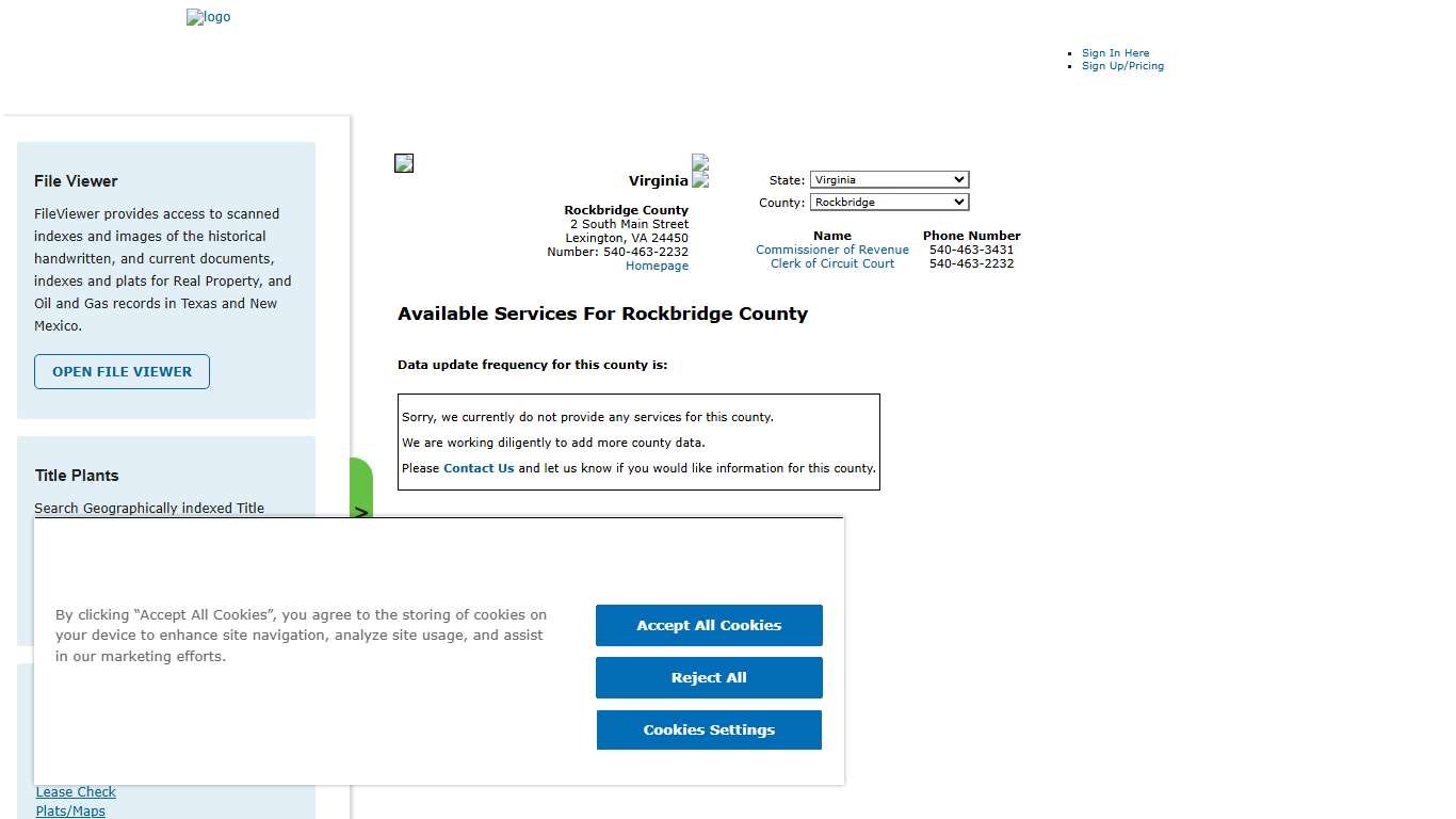 Search Rockbridge County Public Property Records Online | CourthouseDirect.com
